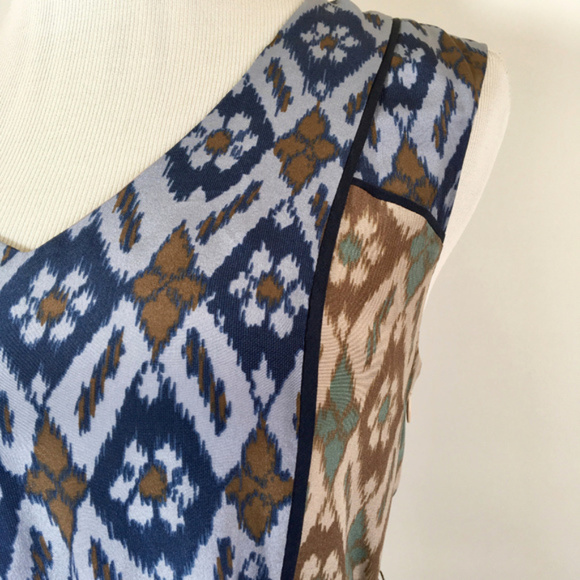 Anthropologie silk Coquille belted shift dress - Picture 3 of 8